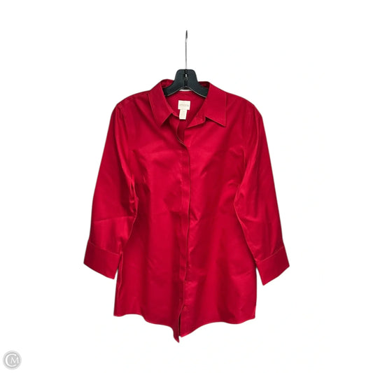 Top Long Sleeve By Chicos In Red, Size: S