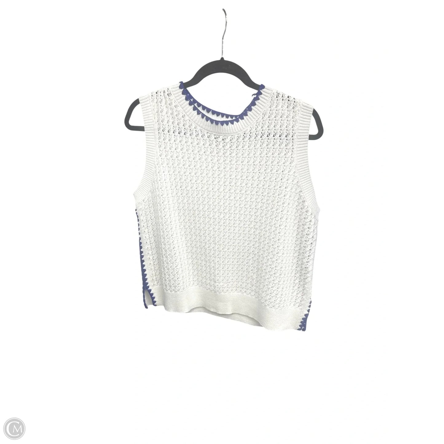 Top Sleeveless By Clothes Mentor In White, Size: M