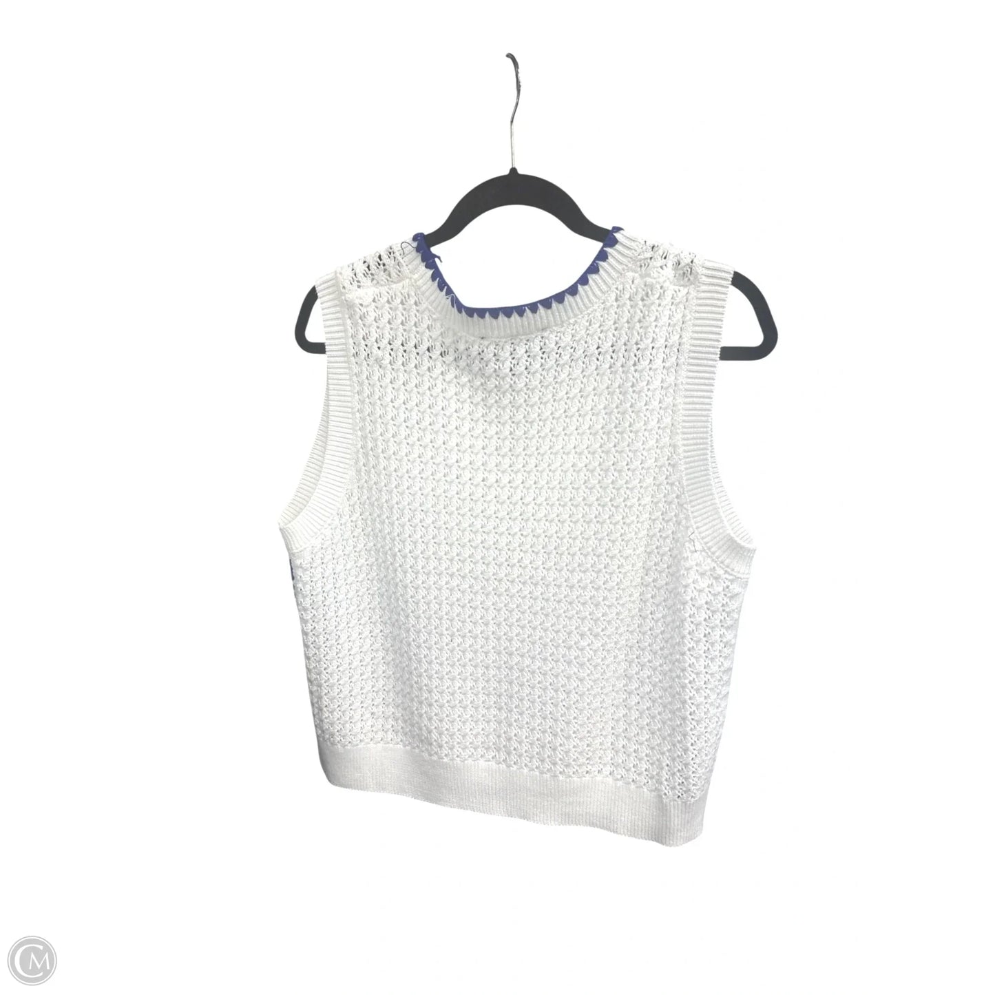 Top Sleeveless By Clothes Mentor In White, Size: M