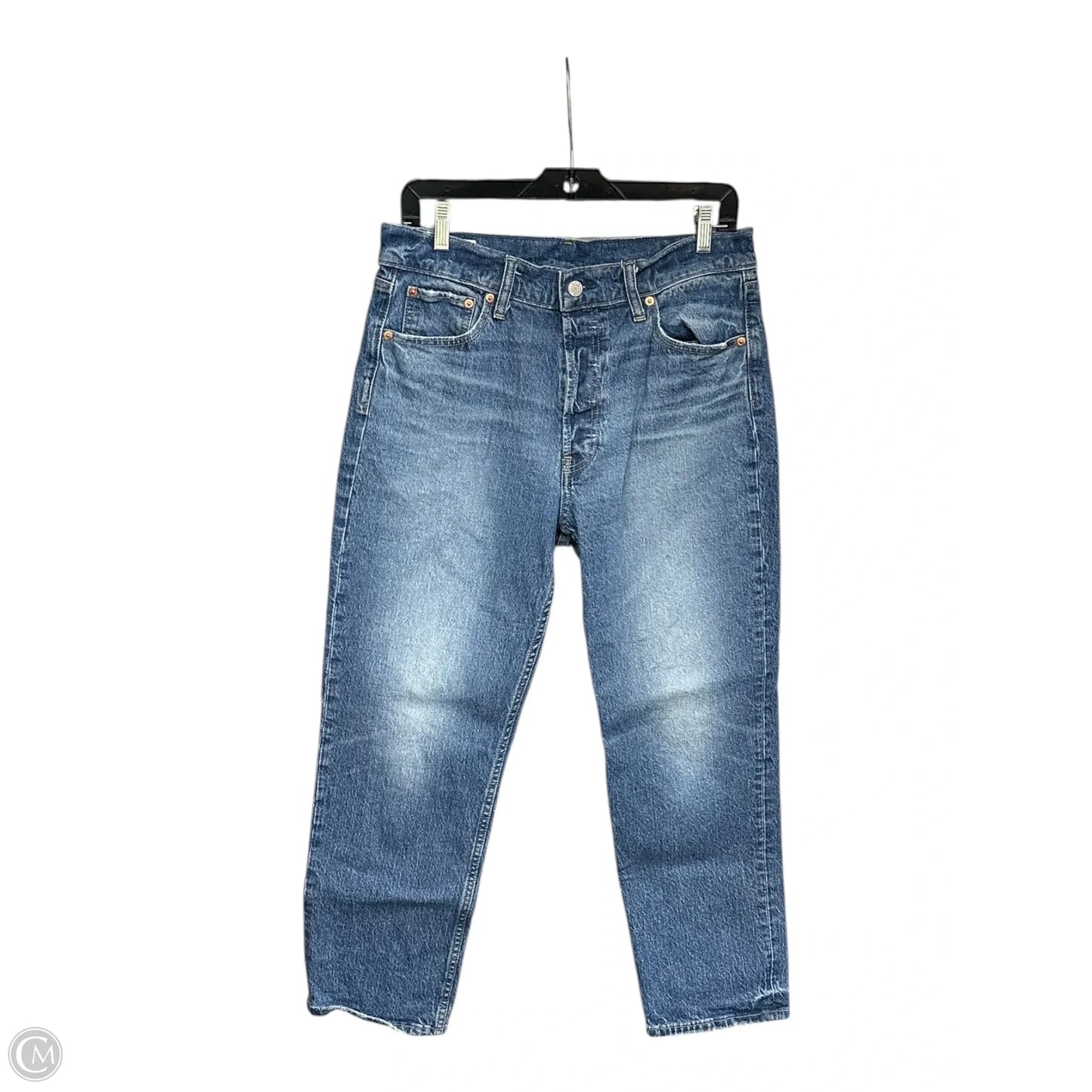 Jeans Straight By Gap In Blue Denim, Size: 10