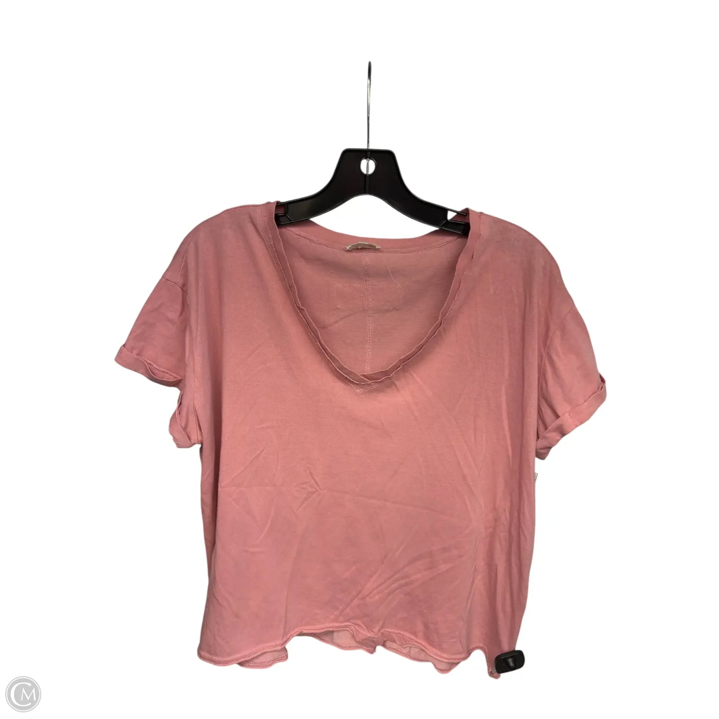 Top Short Sleeve Basic By La Miel In Peach, Size: S