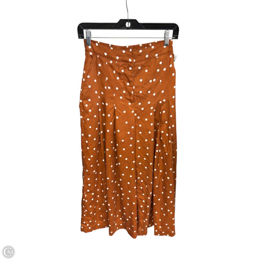 Pants Cropped By Anthropologie In Orange & White, Size: Xs