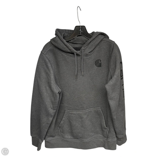 Sweatshirt Hoodie By Carhartt In Grey, Size: L