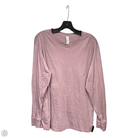 Athletic Top Long Sleeve Crewneck By Lululemon In Mauve, Size: 8