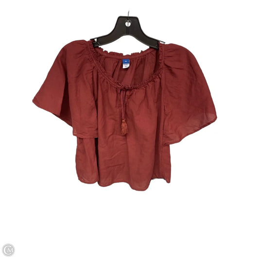 Top Short Sleeve By Old Navy In Red, Size: Xs