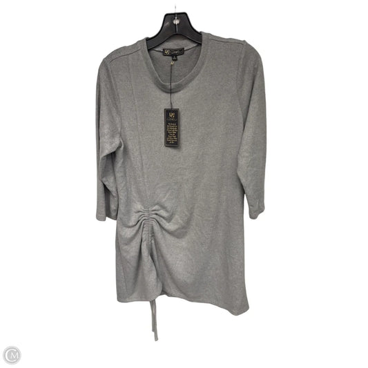 Tunic 3/4 Sleeve By Dg2 In Grey, Size: S