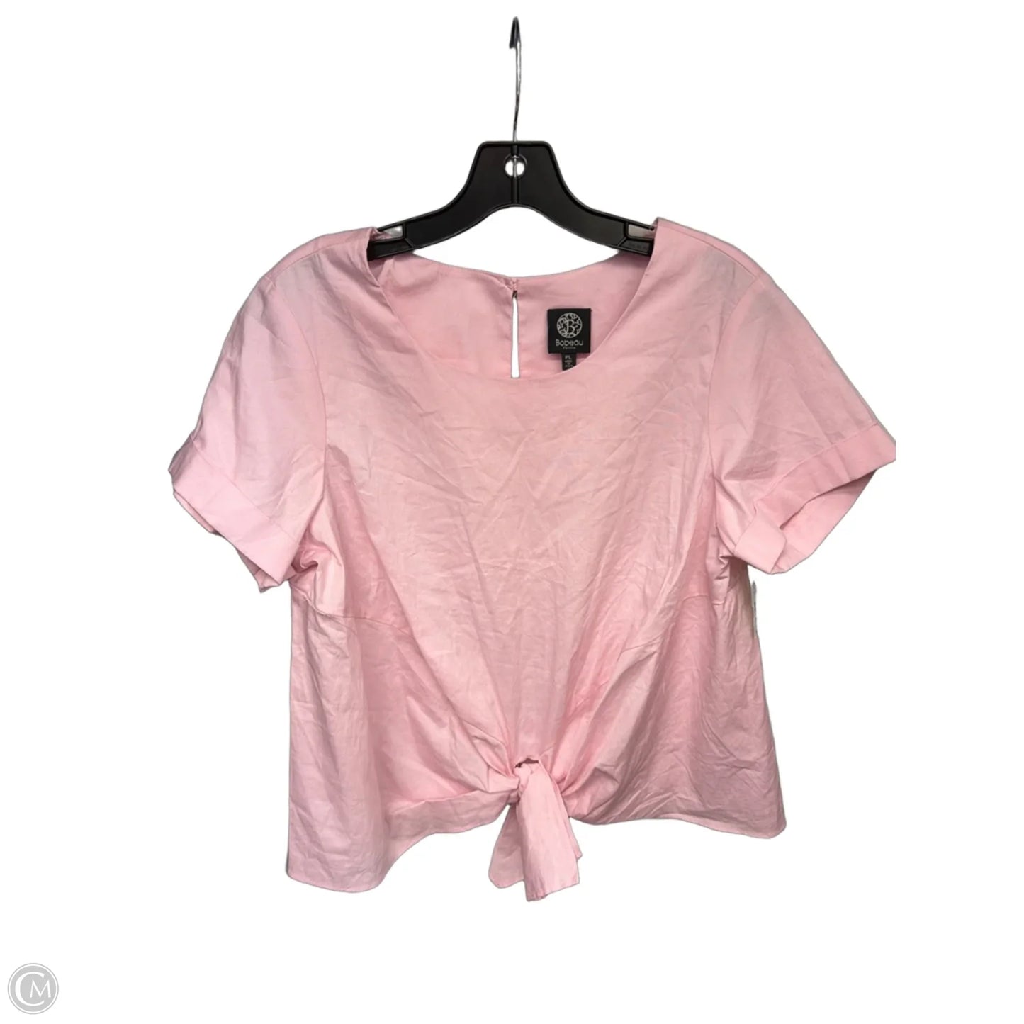 Top Short Sleeve By Bobeau In Pink, Size: Lp