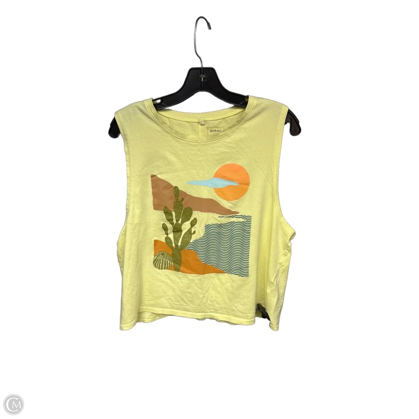 Top Sleeveless By Prana In Yellow, Size: Xl