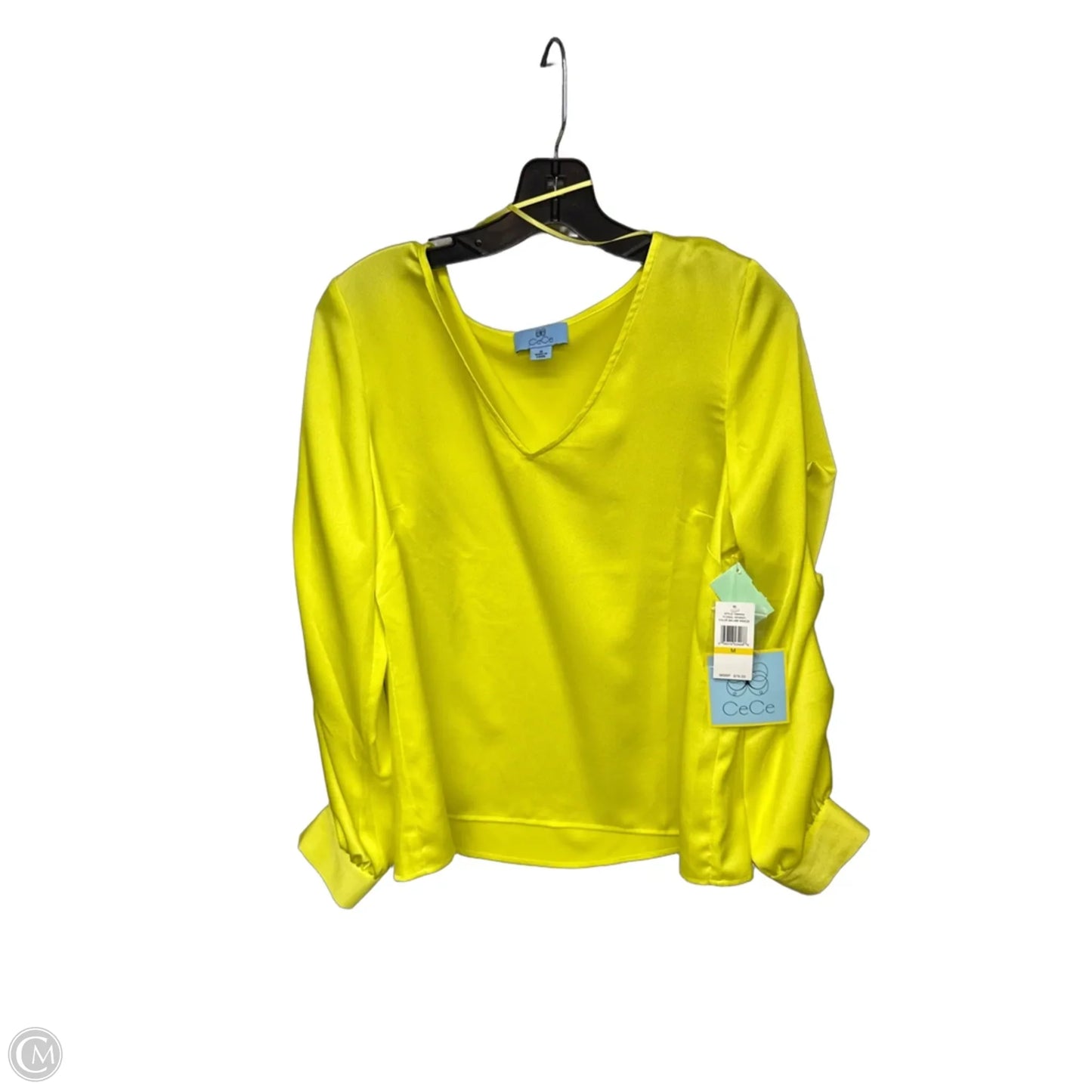 Top Long Sleeve By Cece In Yellow, Size: M