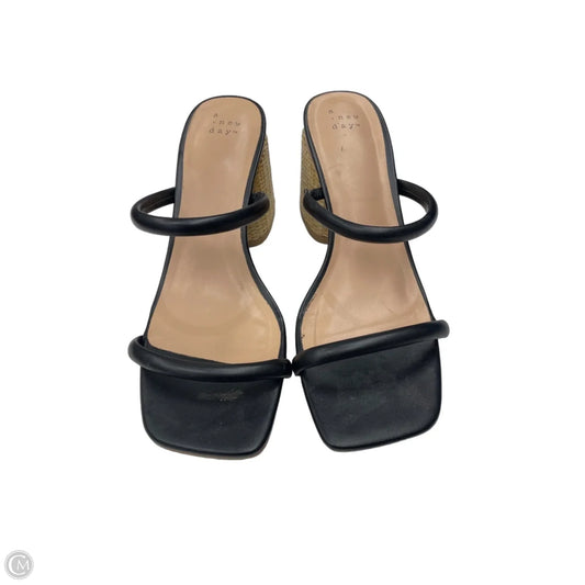 Shoes Heels Block By A New Day In Black & Tan, Size: 9.5