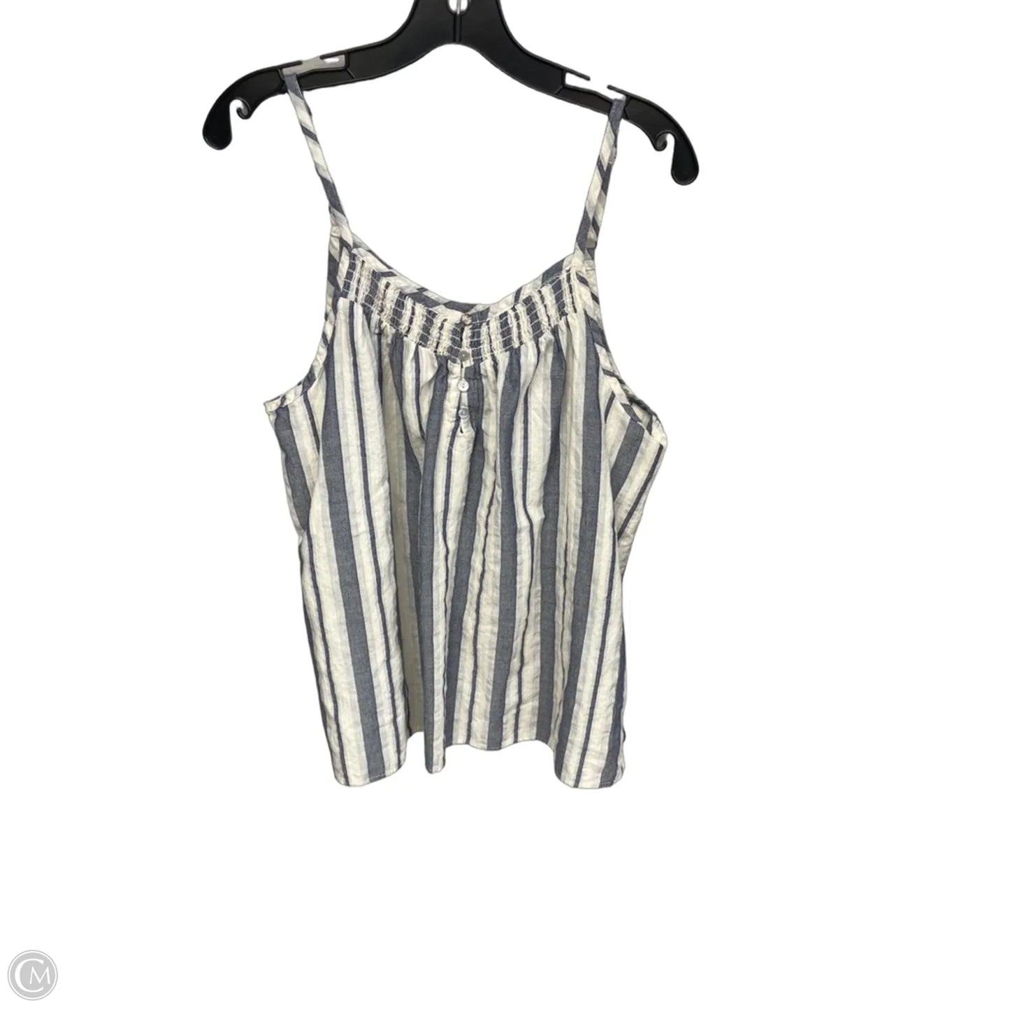 Top Sleeveless By Universal Thread In Blue & Cream, Size: Xxl