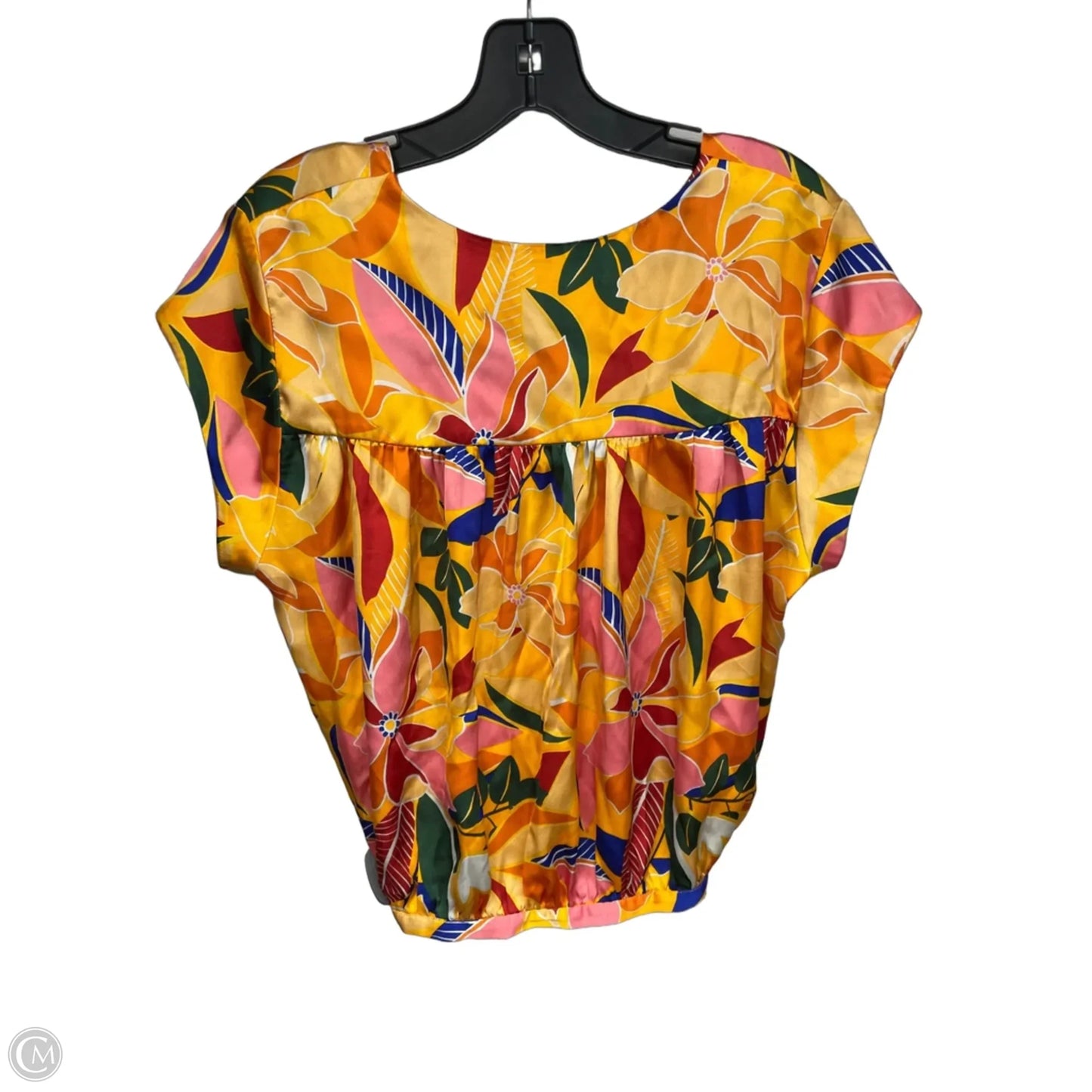 Top Short Sleeve By Dr2 In Floral Print, Size: L