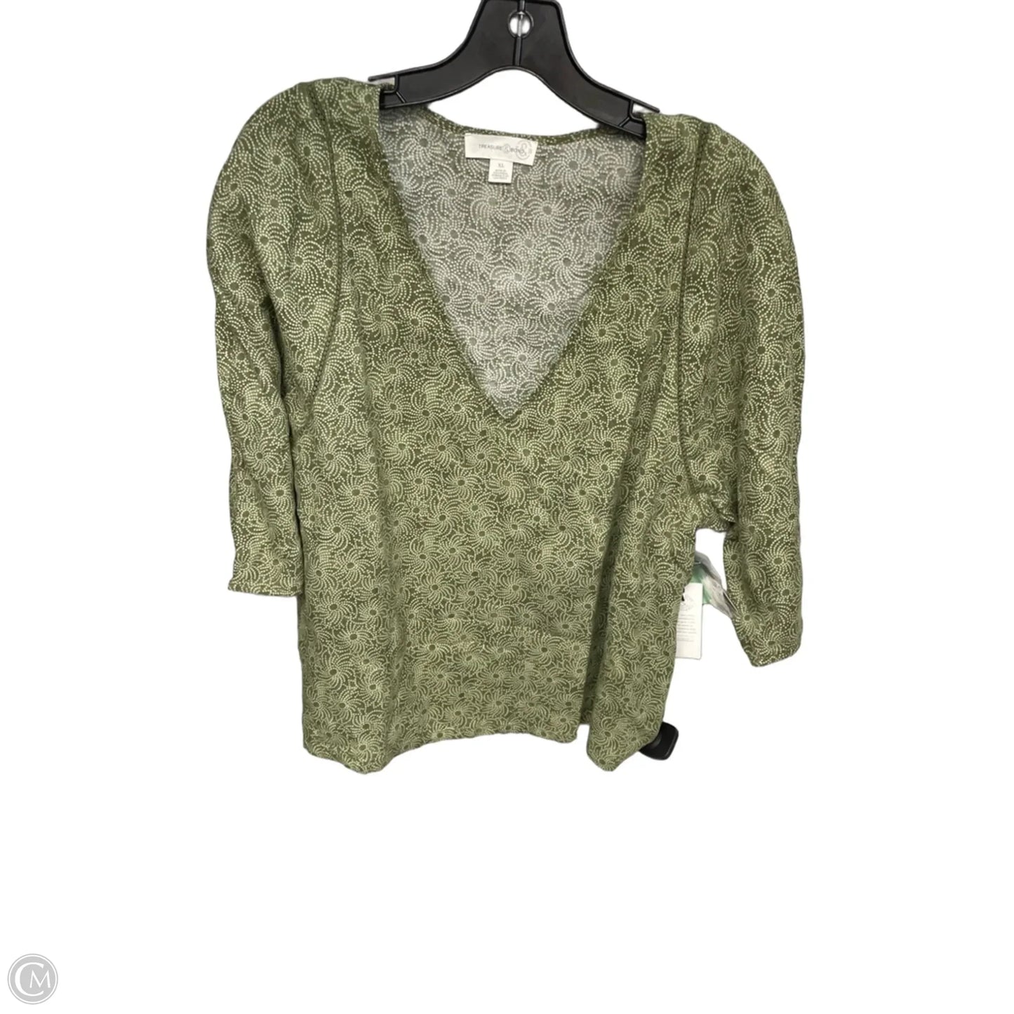 Top Short Sleeve By Treasure And Bond In Green, Size: Xl