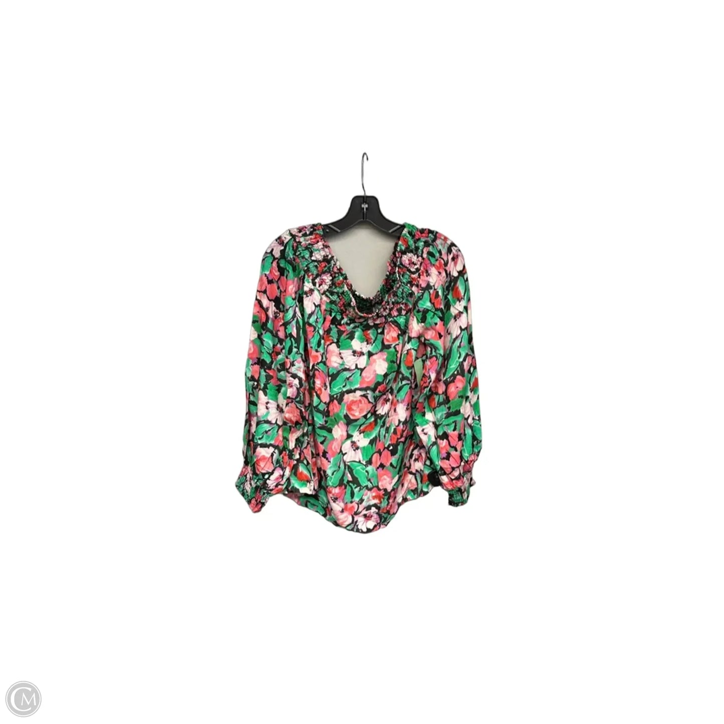 Top Long Sleeve By Dg2 In Floral Print, Size: L