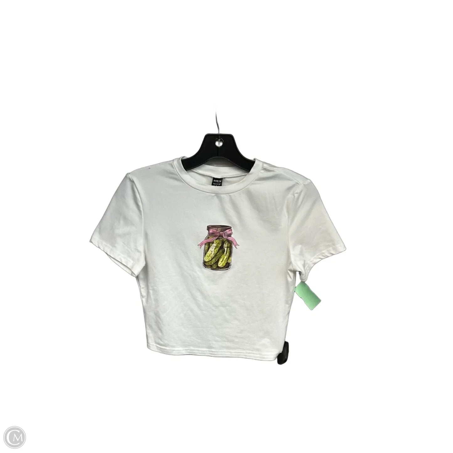 Top Short Sleeve Basic By Shein In White, Size: S
