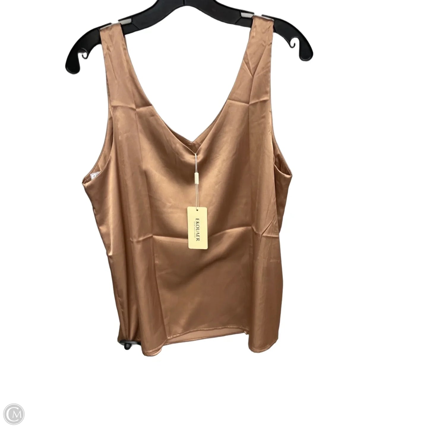 Top Sleeveless By Ekouaer In Bronze, Size: L