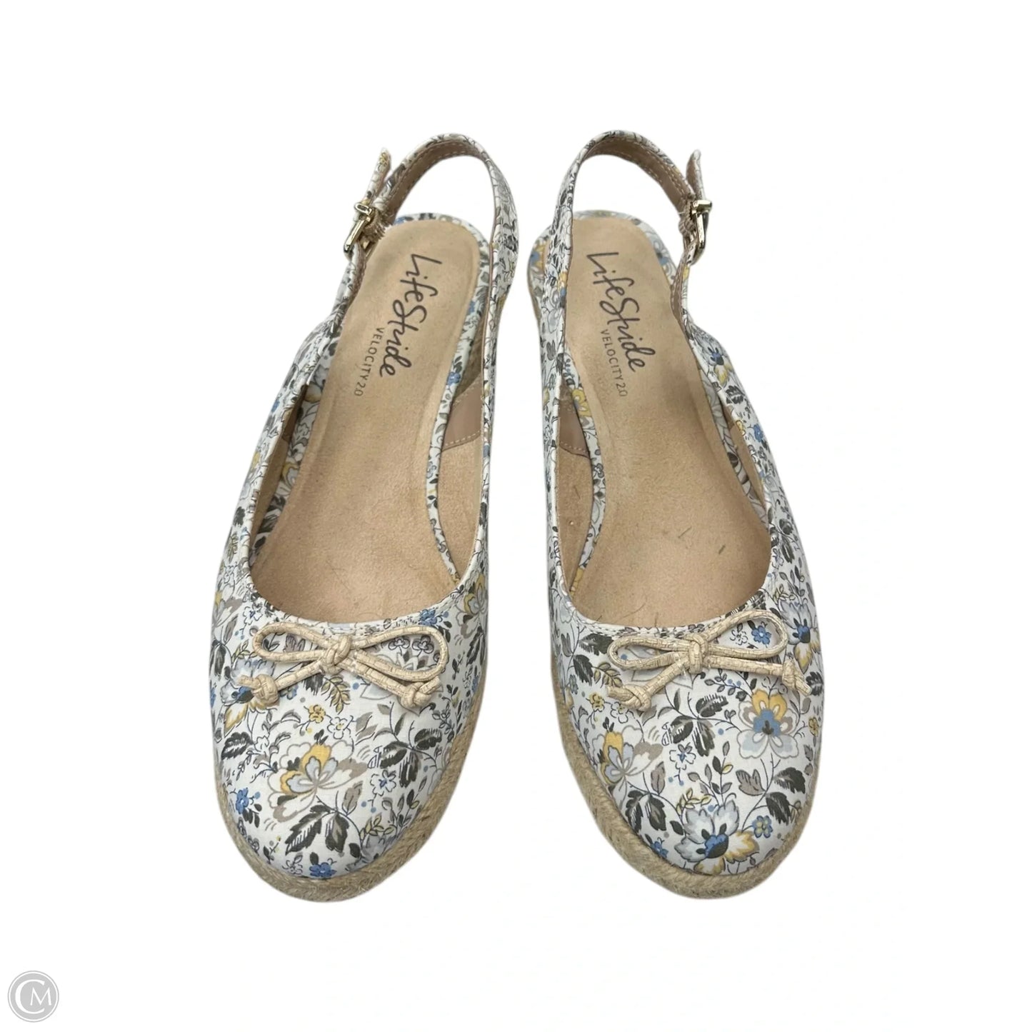 Shoes Heels Wedge By Life Stride In Floral Print, Size: 9.5