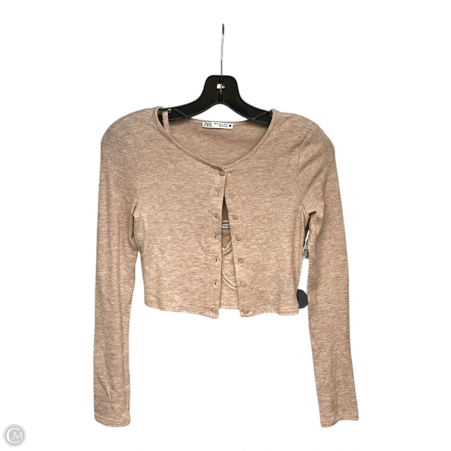 Cardigan By Zara In Orange, Size: Xs