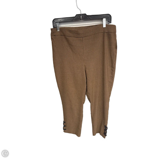 Pants Cropped By Chicos In Black & Brown, Size: L
