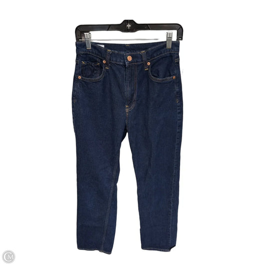 Jeans Straight By Gap In Blue Denim, Size: 4