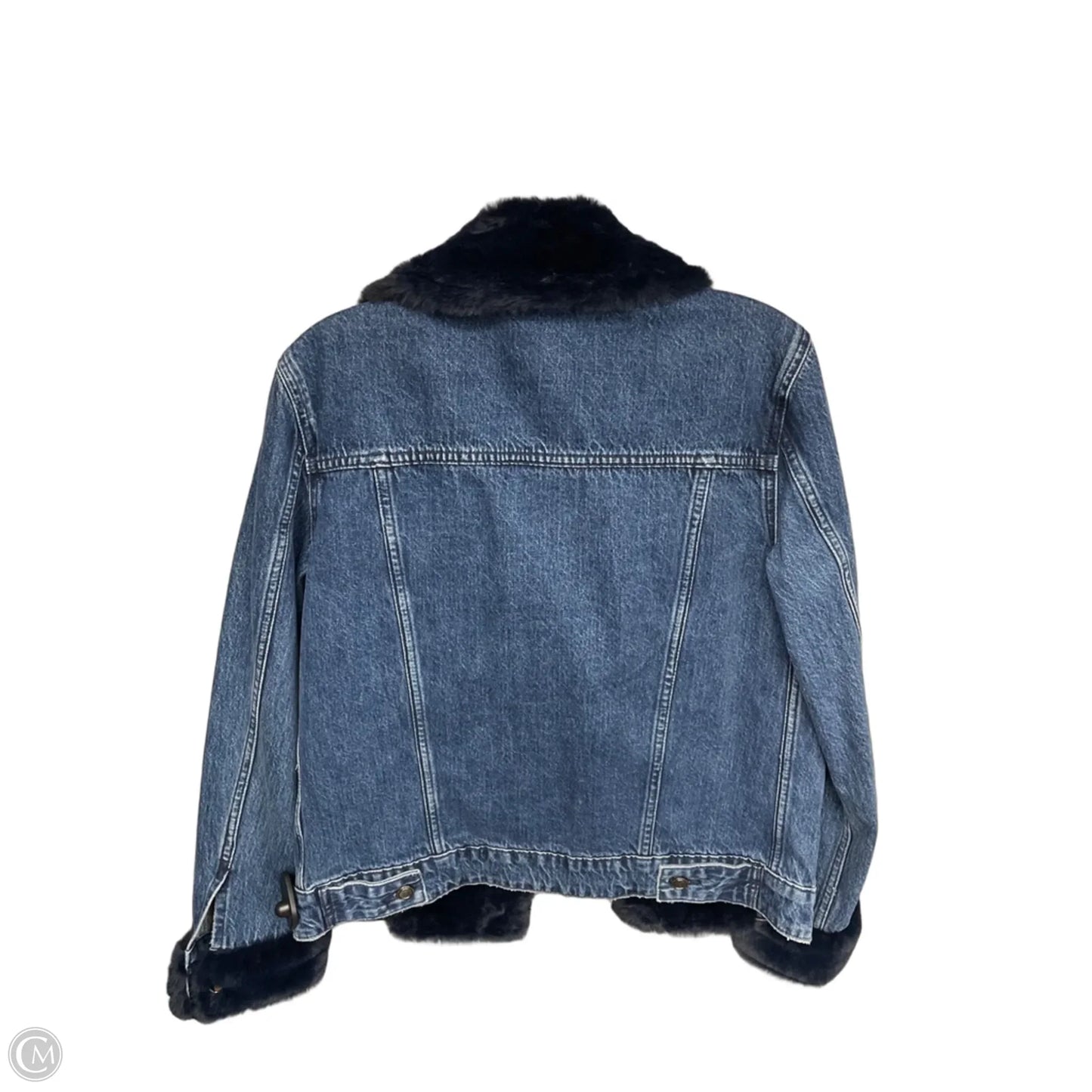 Jacket Denim By Good American In Blue, Size: S
