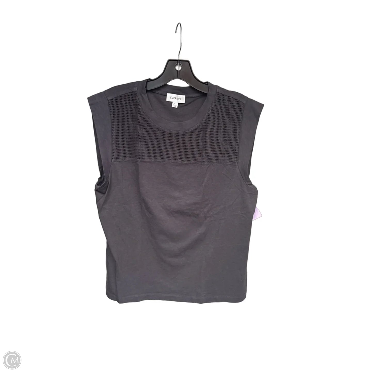 Top Sleeveless Basic By Evereve In Grey, Size: L