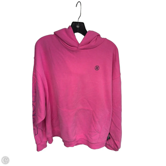 Athletic Sweatshirt Hoodie By Clothes Mentor In Pink, Size: L