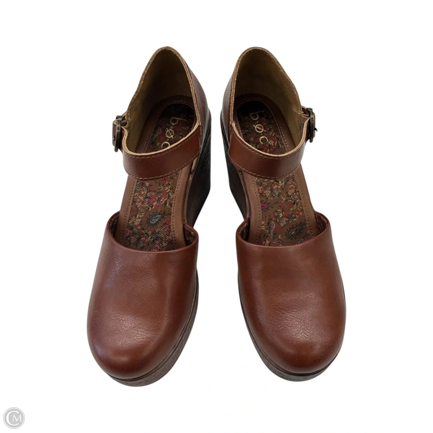 Shoes Heels Wedge By Boc In Brown, Size: 8