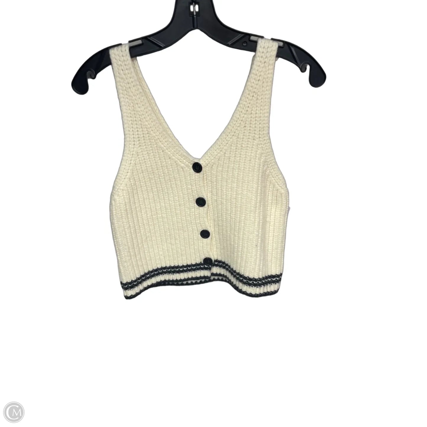 Top Sleeveless By Absolutely In Cream, Size: S