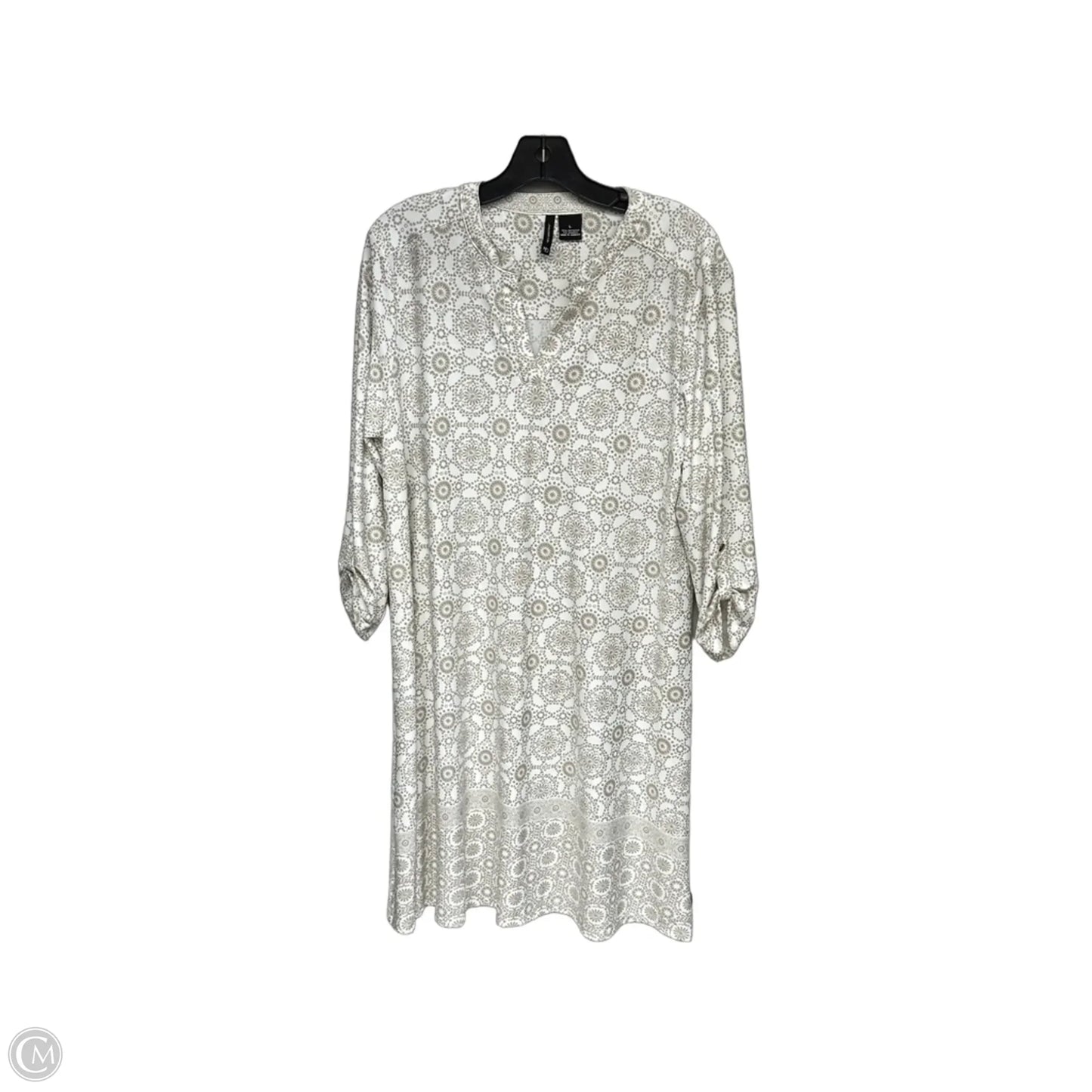 Dress Casual Maxi By New Directions In Tan & White, Size: L