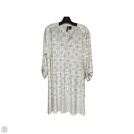 Dress Casual Maxi By New Directions In Tan & White, Size: L