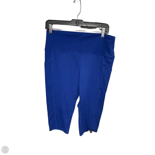 Athletic Capris By Clothes Mentor In Blue, Size: L