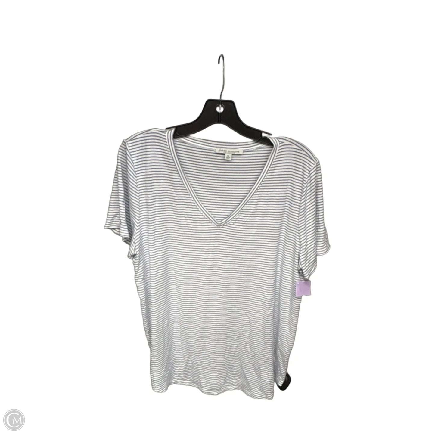 Top Short Sleeve By Green Envelope In Blue & White, Size: Xl