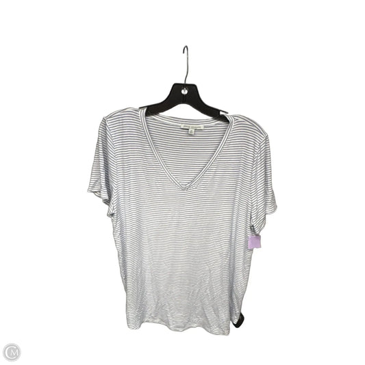 Top Short Sleeve By Green Envelope In Blue & White, Size: Xl