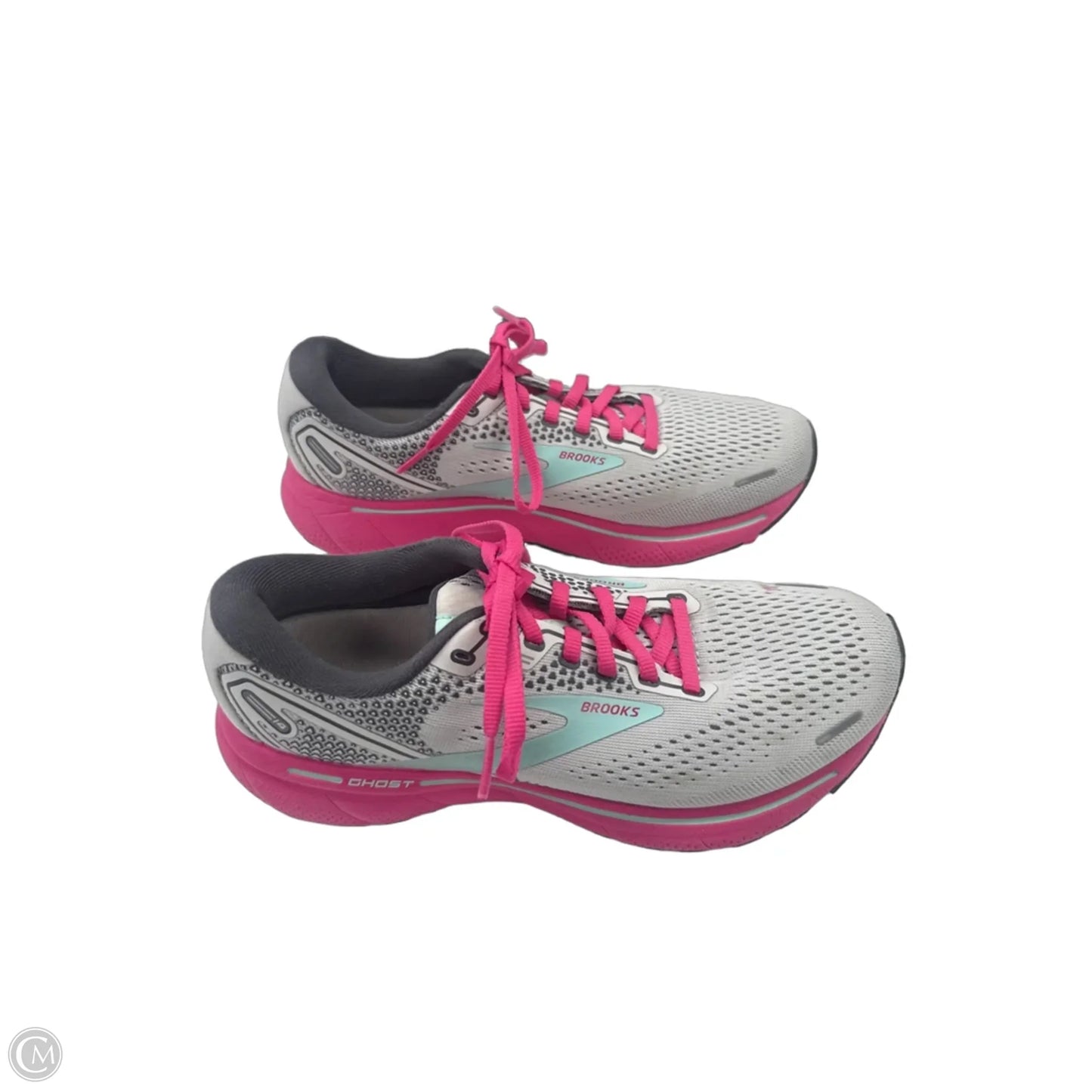 Shoes Athletic By Brooks In Grey & Pink, Size: 8