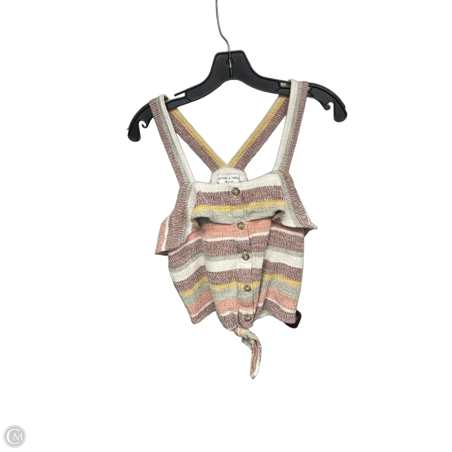Top Sleeveless By Madewell In Striped Pattern, Size: S