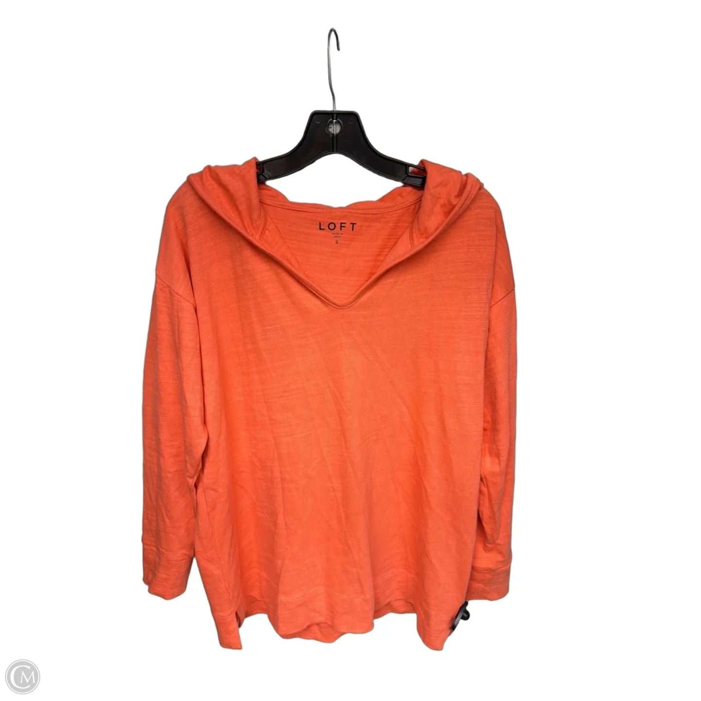 Sweatshirt Hoodie By Loft In Orange, Size: S