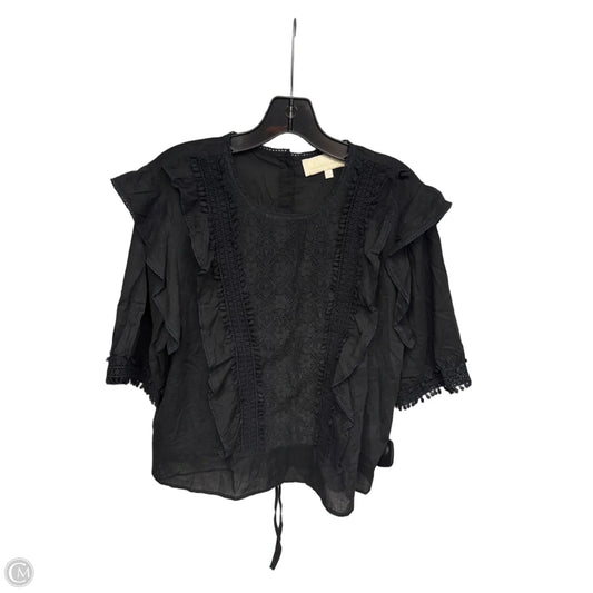 Top Short Sleeve By Clothes Mentor In Black, Size: L