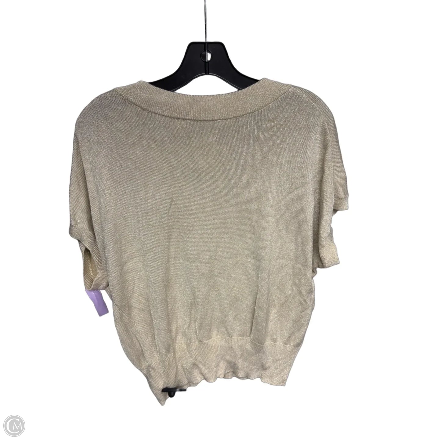 Top Short Sleeve By Clothes Mentor In Gold, Size: L