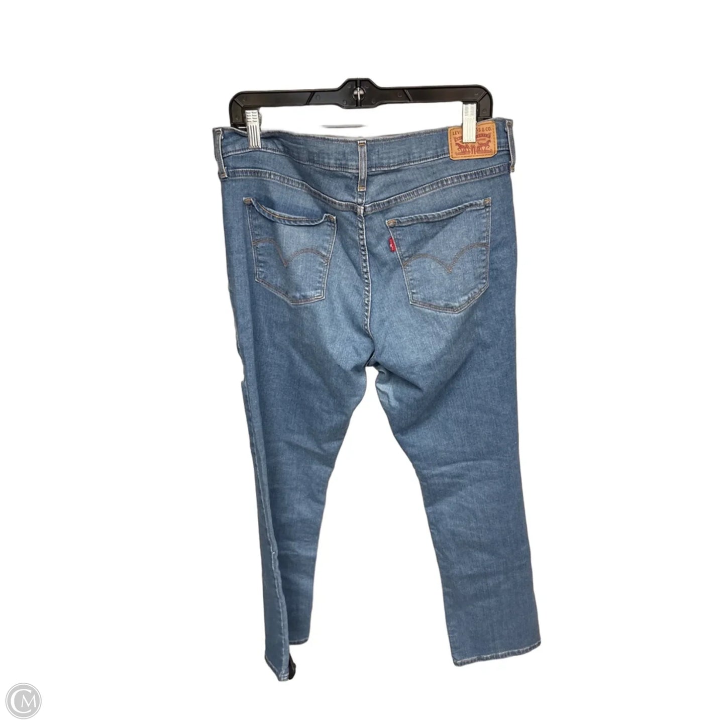 Jeans Straight By Levis In Blue Denim, Size: 16