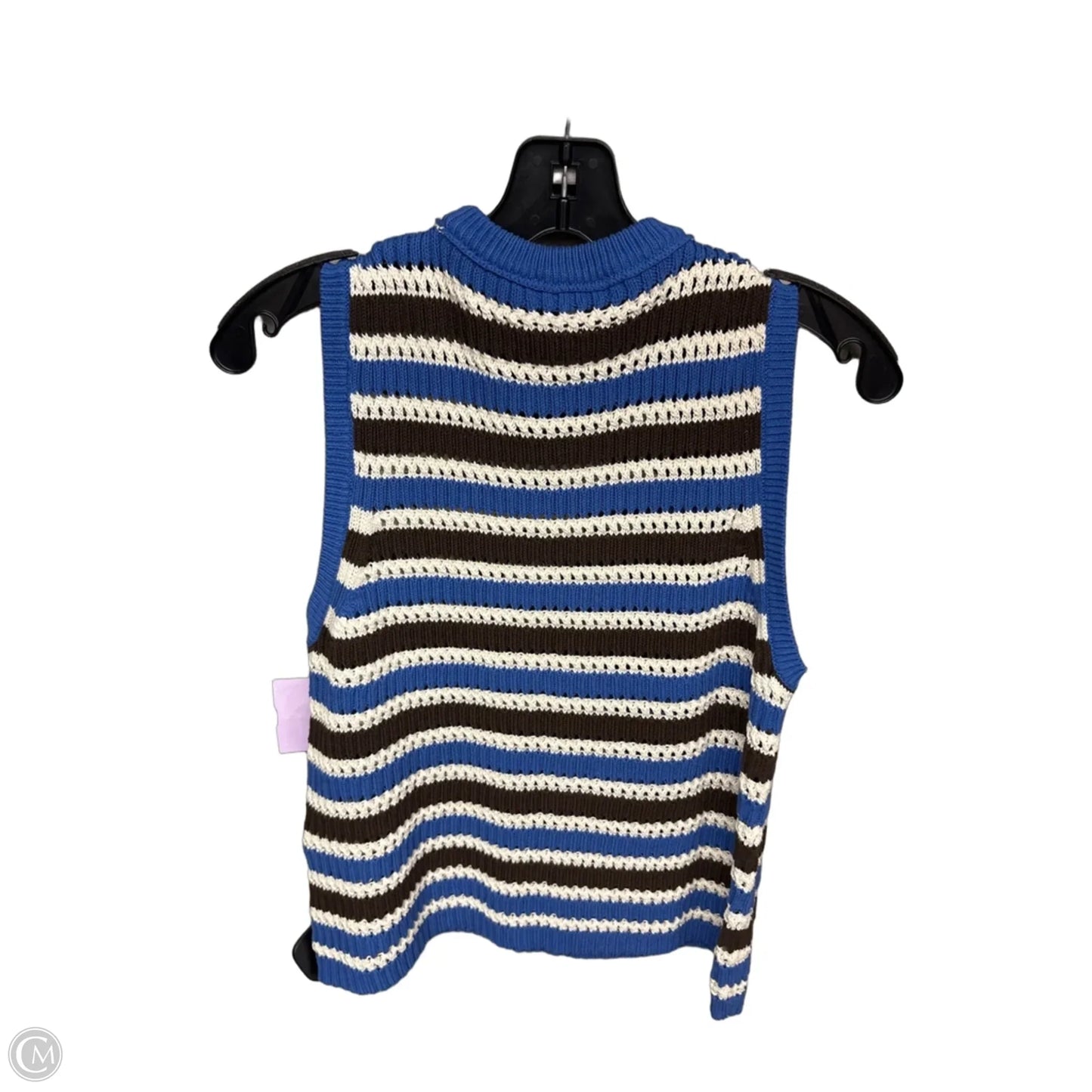 Top Sleeveless By Madewell In Blue & Brown, Size: L