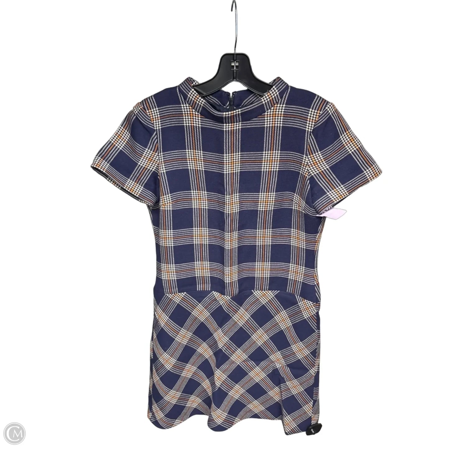 Dress Casual Midi By Brooks Brothers In Blue & Cream, Size: 6
