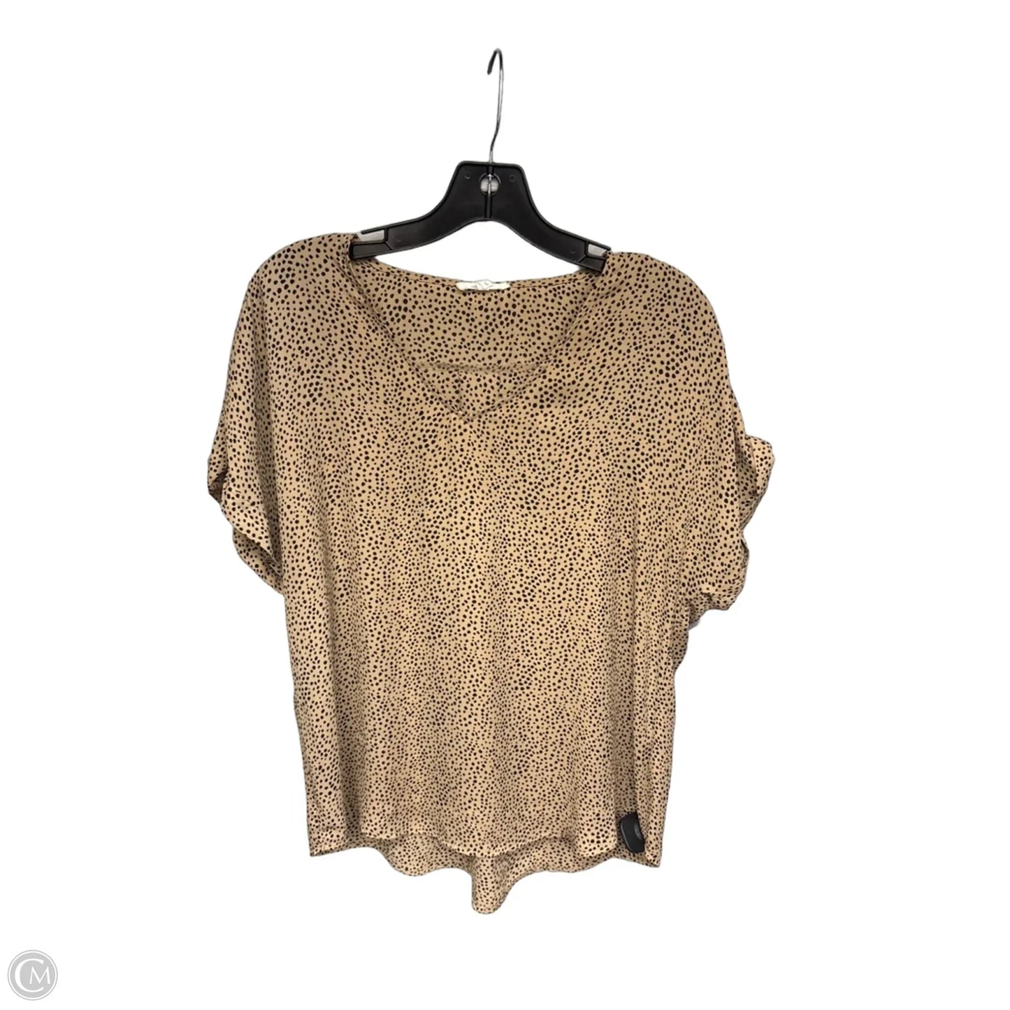 Top Short Sleeve Basic By Maurices In Black & Brown, Size: L