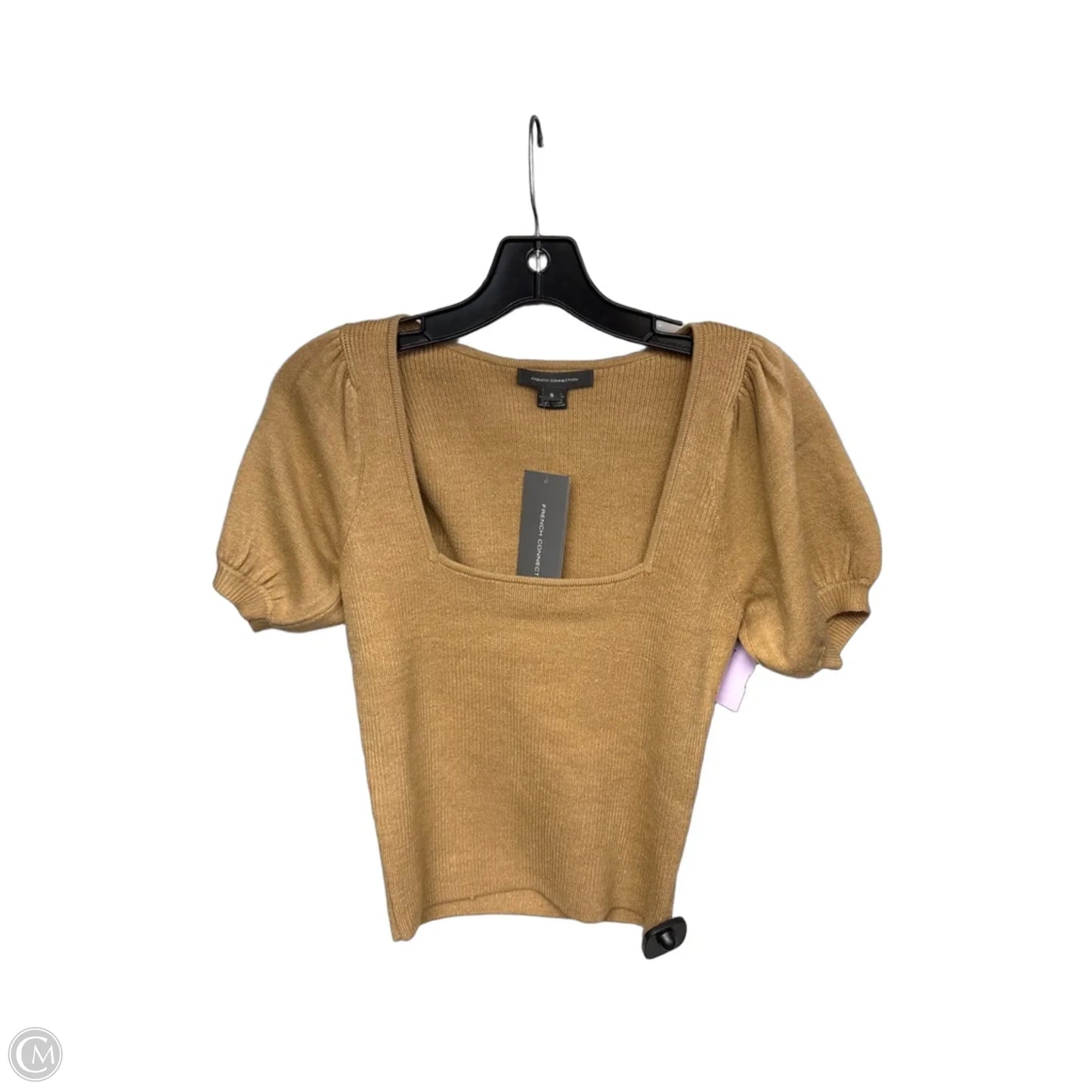 Top Short Sleeve By French Connection In Tan, Size: S