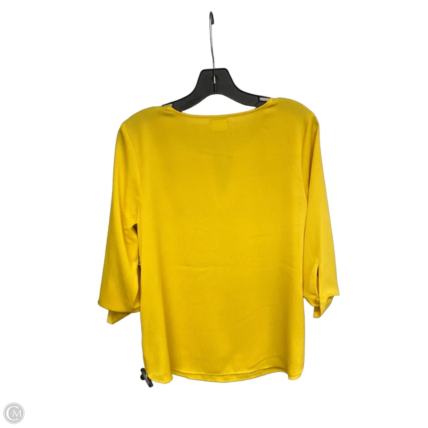 Top Short Sleeve By Van Heusen In Yellow, Size: S