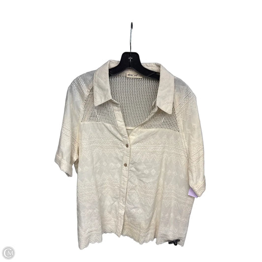 Top Short Sleeve By New In In Cream, Size: L