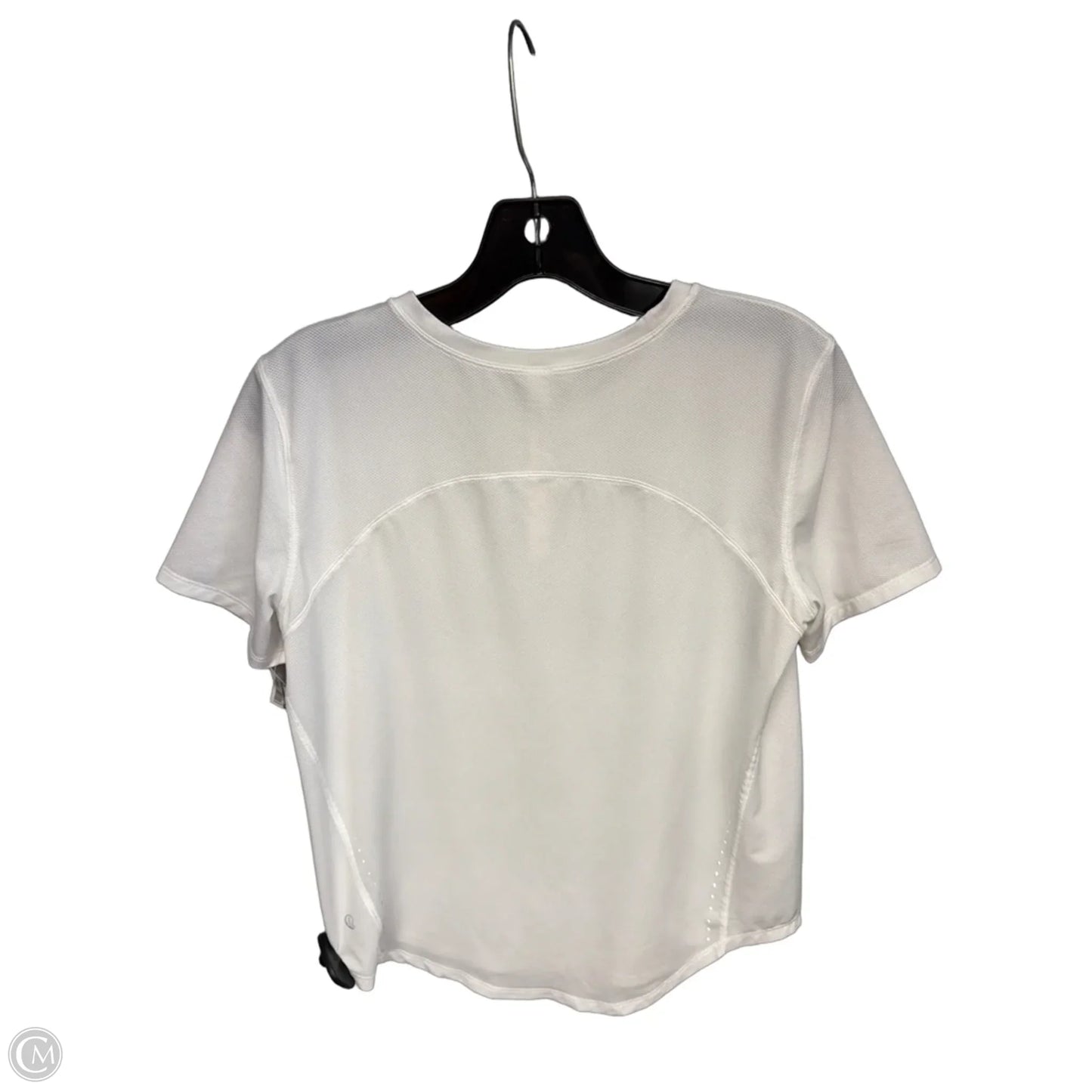 Athletic Top Short Sleeve By Lululemon In White, Size: 6