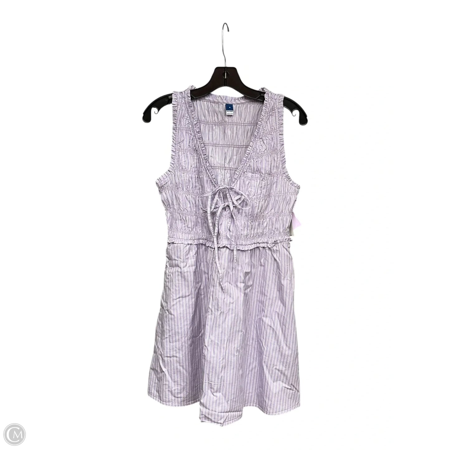 Dress Casual Short By Old Navy In Purple & White, Size: M