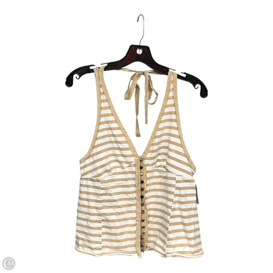 Top Sleeveless By We The Free In Tan & White, Size: M