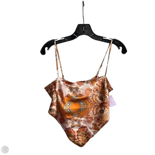 Top Sleeveless By Cloud Ten In Orange, Size: L